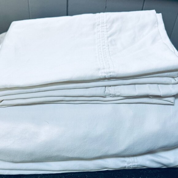 MEMBER'S MARK Hotel Premier 700 count 100% Egyptian Cotton WHITE Queen Sheet Set - Picture 1 of 4